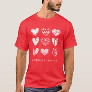 In February We Go Red Heart Disease Awareness T-Shirt