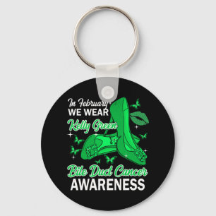 In February We Wear Kelly Green Bile Duct Cancer A Key Ring
