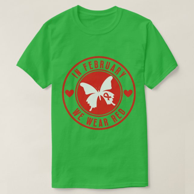 In February We Wear Red 5 T-Shirt (Design Front)