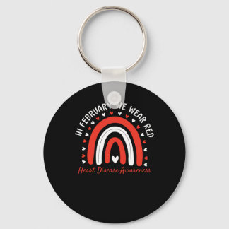 In February We Wear Red Fighter Heart Disease Awar Key Ring