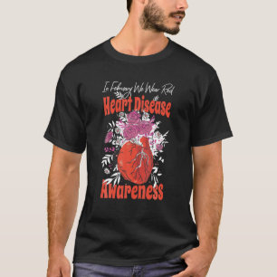 In February We Wear Red Fighter Heart Disease Awar T-Shirt