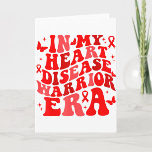 In February We Wear Red Heart Disease Awareness Wa Card