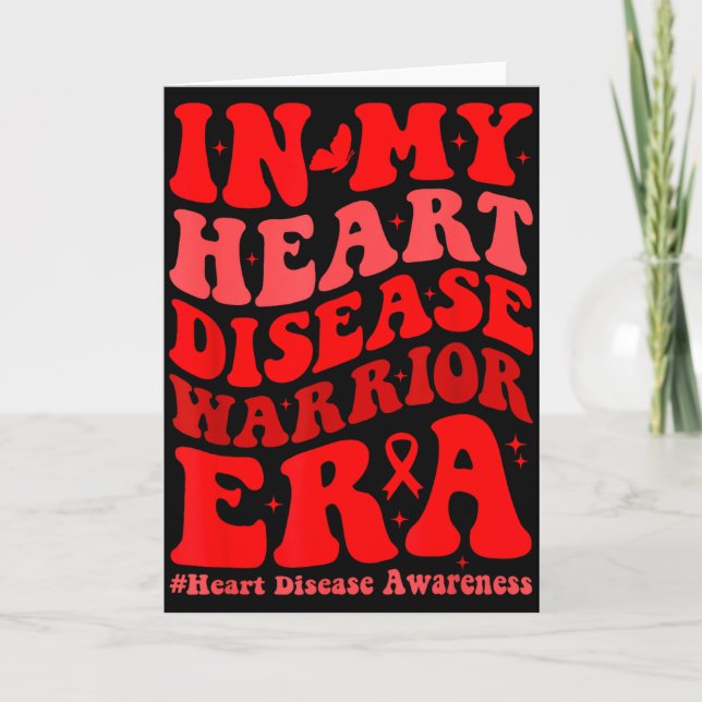 In February We Wear Red Heart Disease Awareness Wa Card (Front)
