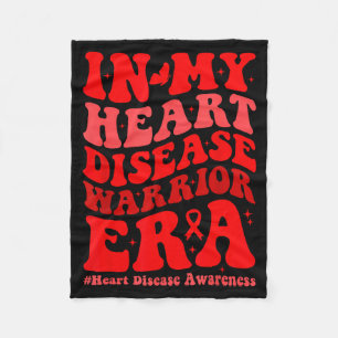 In February We Wear Red Heart Disease Awareness Wa Fleece Blanket