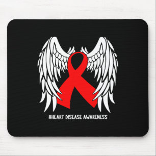 In February We Wear Red Heart Disease Awareness Wi Mouse Pad