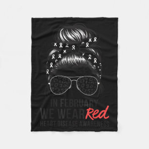 In february wear red chd heart disease awareness fleece blanket
