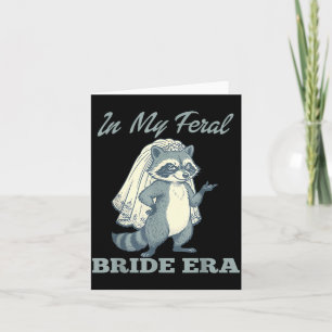 in Feral Bride Era Funny Racoon Wedding Card