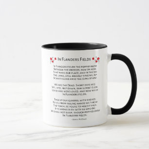 In Flanders Field The Poppies Blow John McCrae Mug
