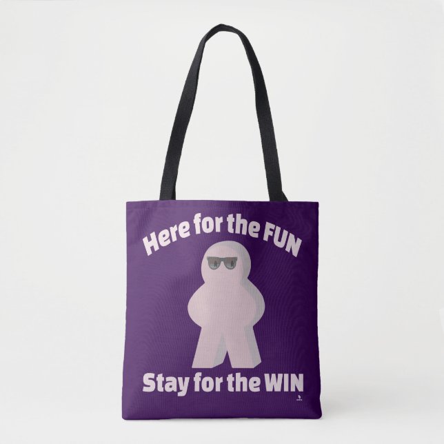 In For Fun Stay For Win Game Humour Tote Bag (Front)