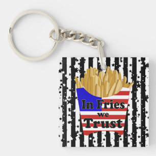 In Fries We Trust Pillow Key Ring