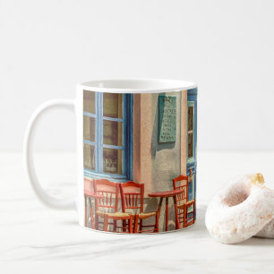 In front of the Greek Cafe Coffee Mug