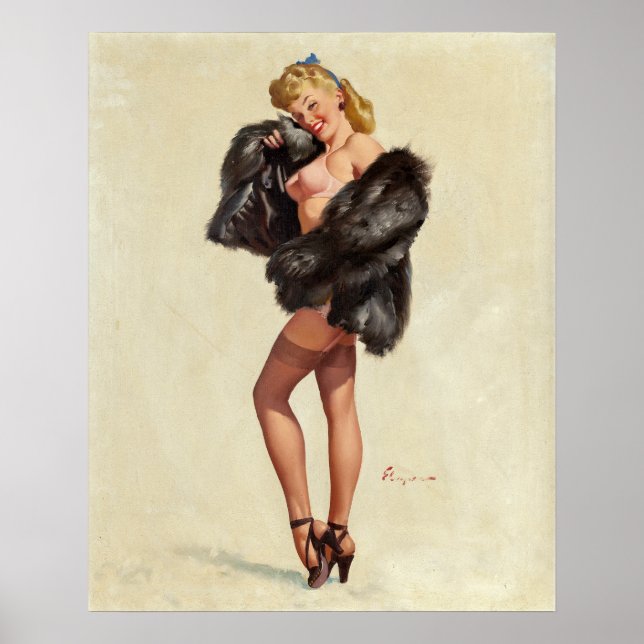 In Furs Pin Up Poster (Front)