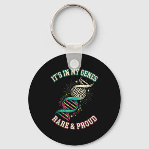 In genes rare and proud zebra dna warrior support key ring
