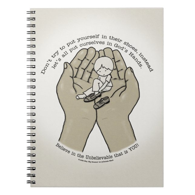 In God’s Hands Spiral Notebook (Front)