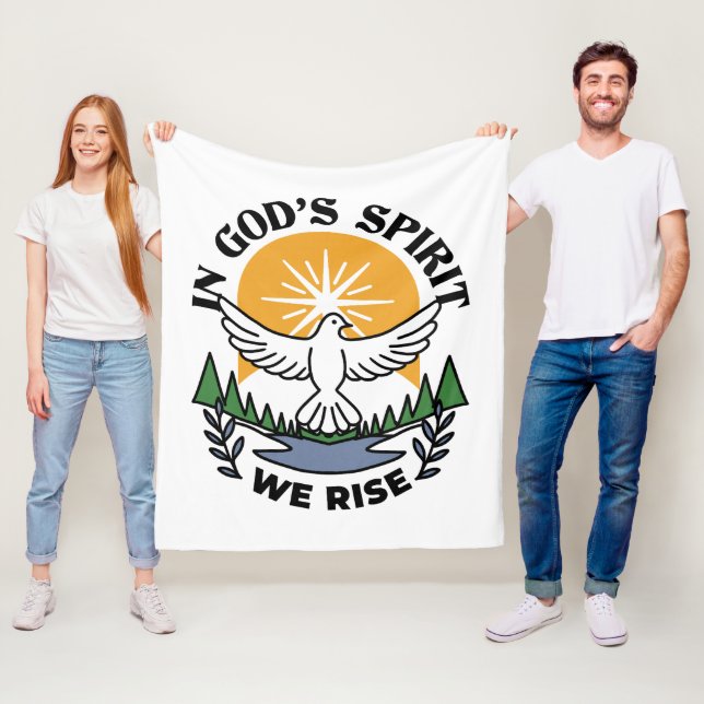 In God’s Spirit We Rise – Faith and Freedom Fleece Blanket (In Situ)