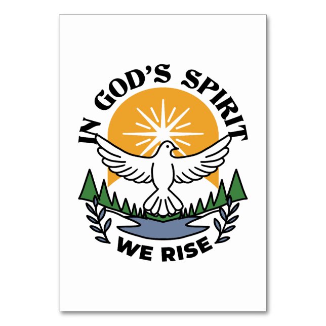 In God’s Spirit We Rise – Faith and Freedom Table Number (Front)