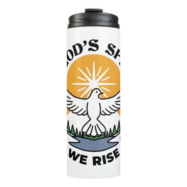 In God’s Spirit We Rise – Faith and Freedom Thermal Tumbler (Front)