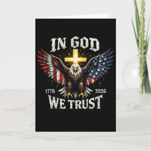 In God We Trust 250 Years Of Freedom Usa Eagle Cro Card