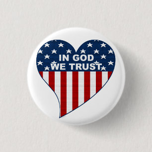 In God We Trust 3 Cm Round Badge