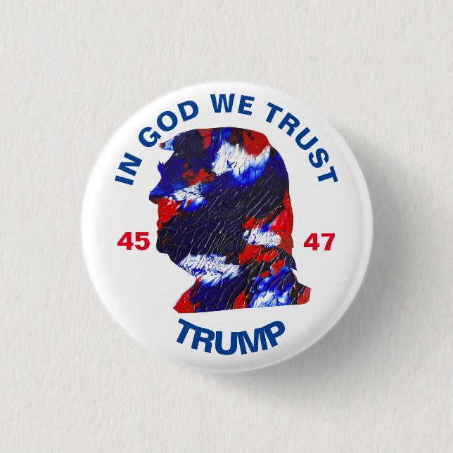 In God we trust 3 Cm Round Badge (Front)