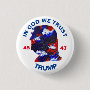 In God we trust 3 Cm Round Badge