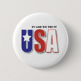 In God We Trust 6 Cm Round Badge