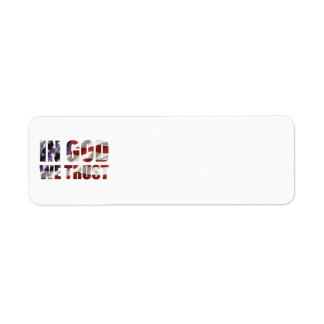 In God we trust customisable return address label