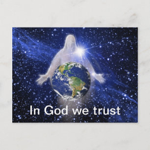 In God We Trust Our World Postcard