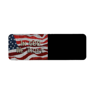 In God We Trust Rustic Barn Board American Flag