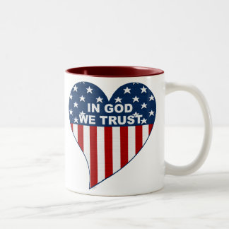 In God We Trust Two-Tone Coffee Mug