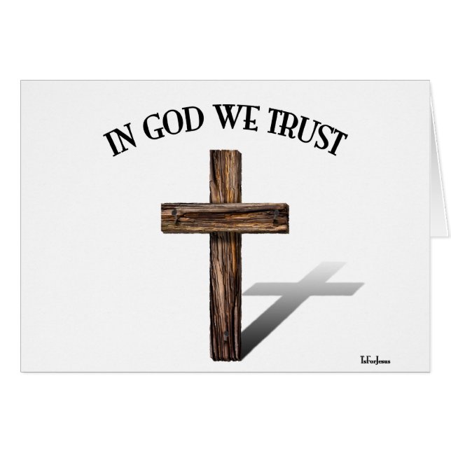 In God We Trust with rugged cross (Front Horizontal)