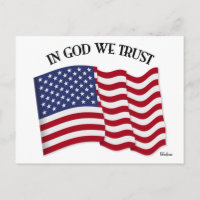 In God We Trust with US flag