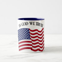 In God We Trust with US flag