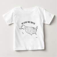 In God We Trust with US outline