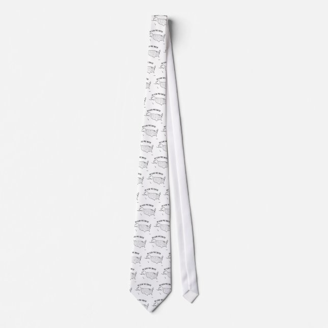 In God We Trust with US outline Tie (Front)