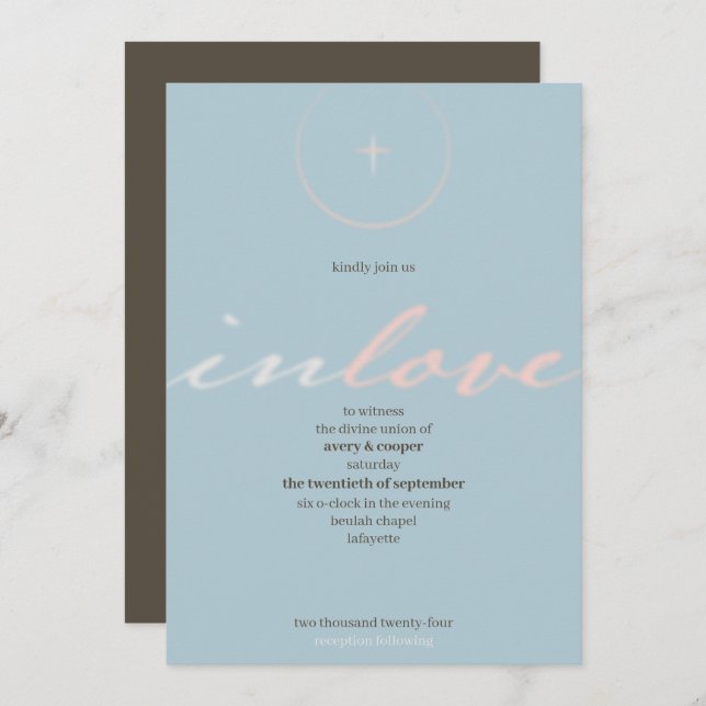 in God's love Wedding Invitation (Front/Back)