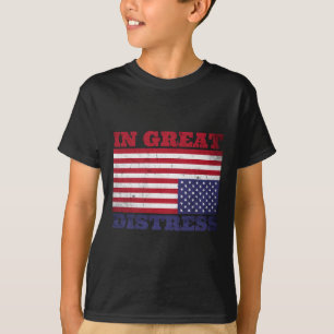 In Great Distress Upside Down American Flag United T-Shirt