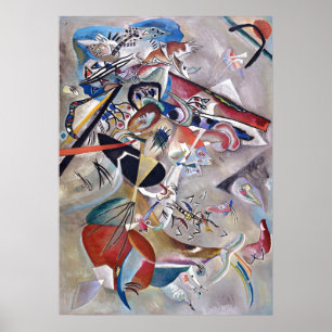 In Grey Kandinsky Modern Abstract Artwork Poster
