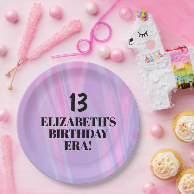 In Her Birthday Era Any Age Era Birthday Party Paper Plate (Party)