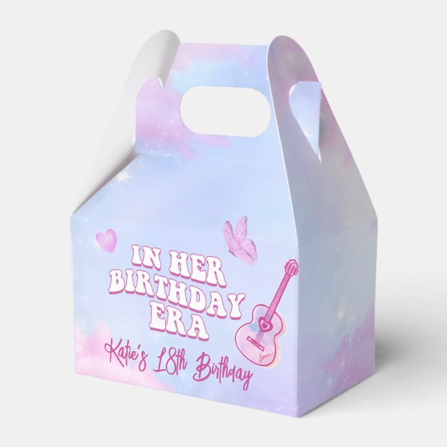 In Her Birthday Era Birthday Party Favour Box (Front Side)