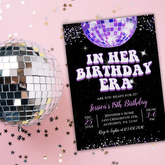 In Her Birthday Era Birthday Party Invitation (Creator Uploaded)