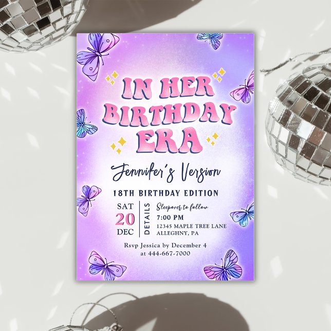 In Her Birthday Era Birthday Party Invitation (Creator Uploaded)