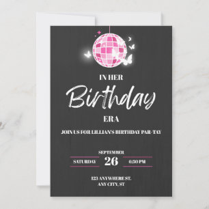 In Her Birthday Era Girls Birthday Invitation