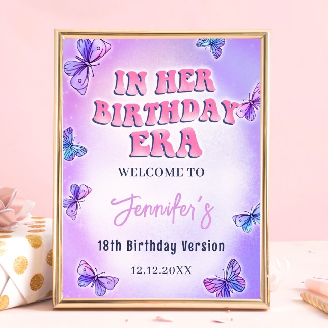 In Her Birthday Era Party Welcome Poster (Creator Uploaded)