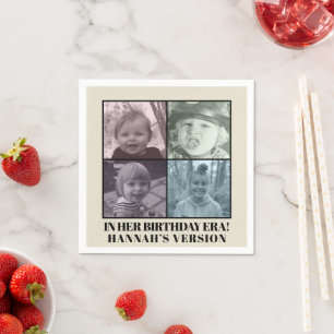 In Her Birthday Era Photo Eras Birthday Party Napkin