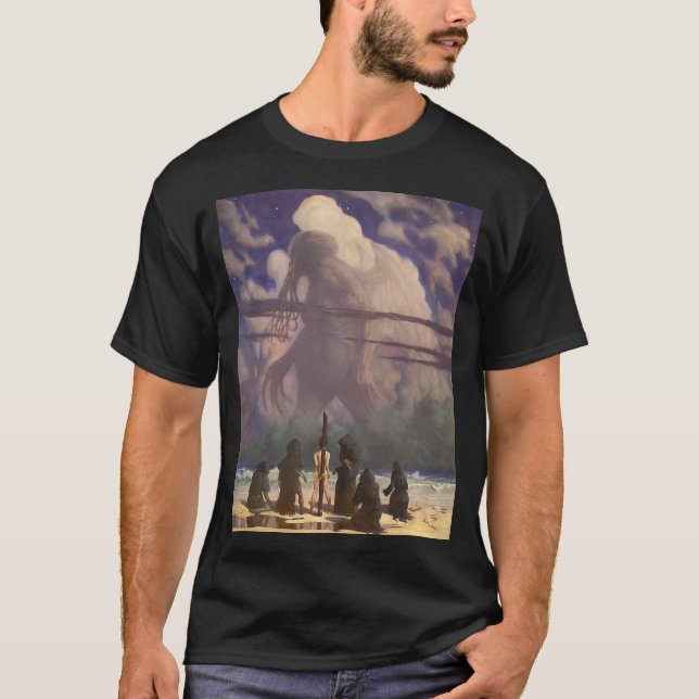 In his house at R'lyeh, dead Cthulhu waits dreamin T-Shirt (Front)