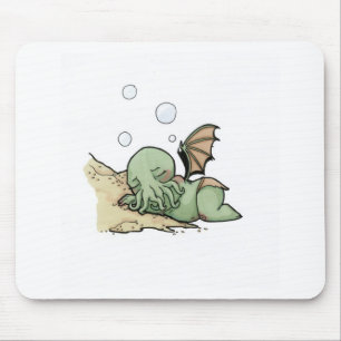 In his house at R'lyeh dead Cthulhu waits dreaming Mouse Pad