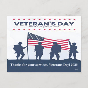 In Honor of Veterans: Thank You for Your Service Holiday Postcard