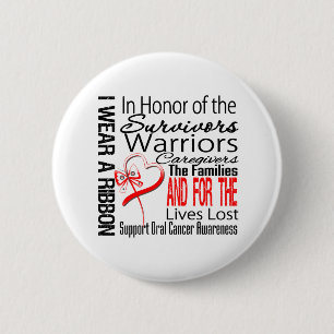 In Honour Collage Tribute Oral Cancer 6 Cm Round Badge