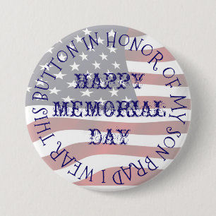 In Honour of your Service Military Button